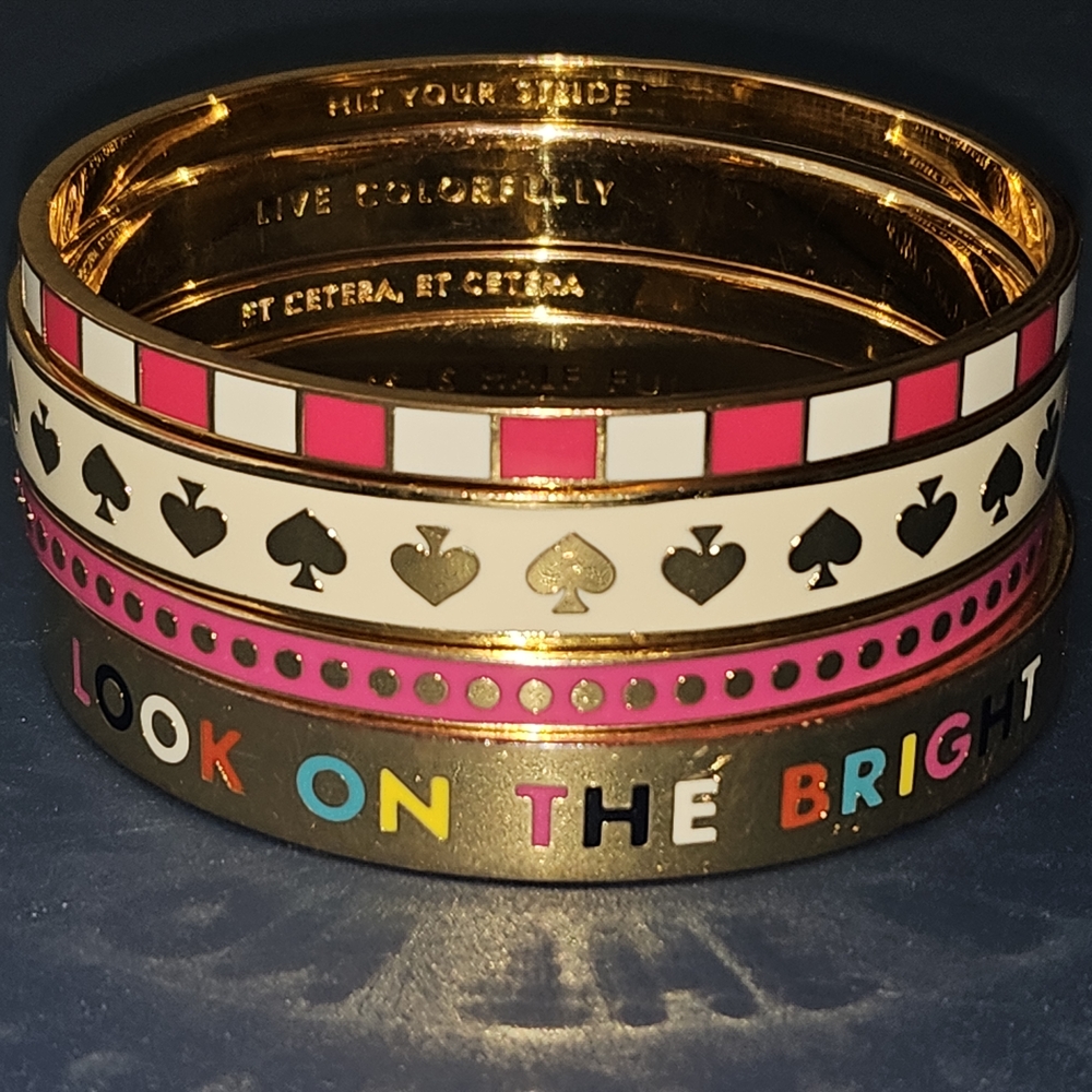 KATE SPADE New York Colorful Gold Bangle Set